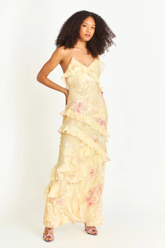 Floral Ruffle Maxi Dress